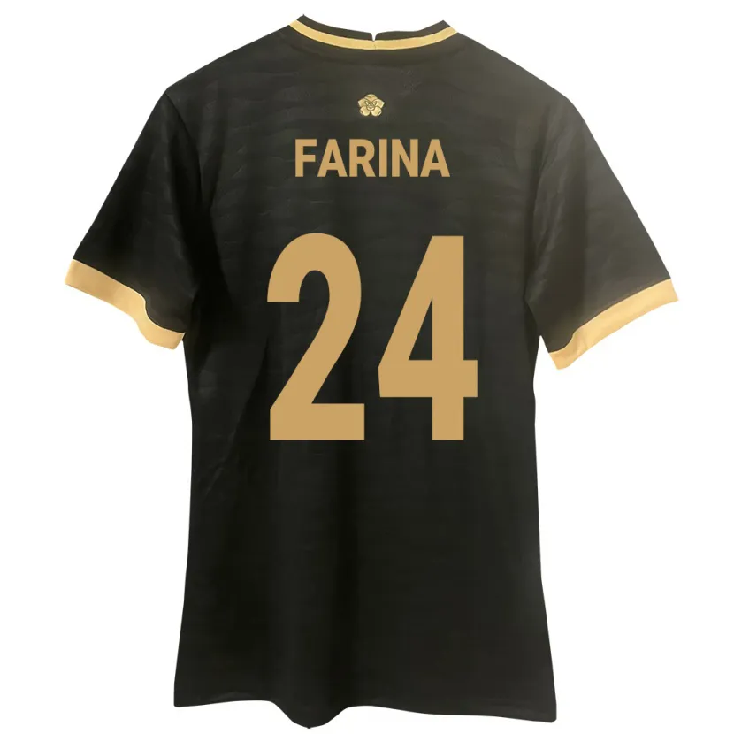 Danxen Damen Panama Edgardo Fariña #24 Schwarz Auswärtstrikot Trikot 24-26 T-Shirt