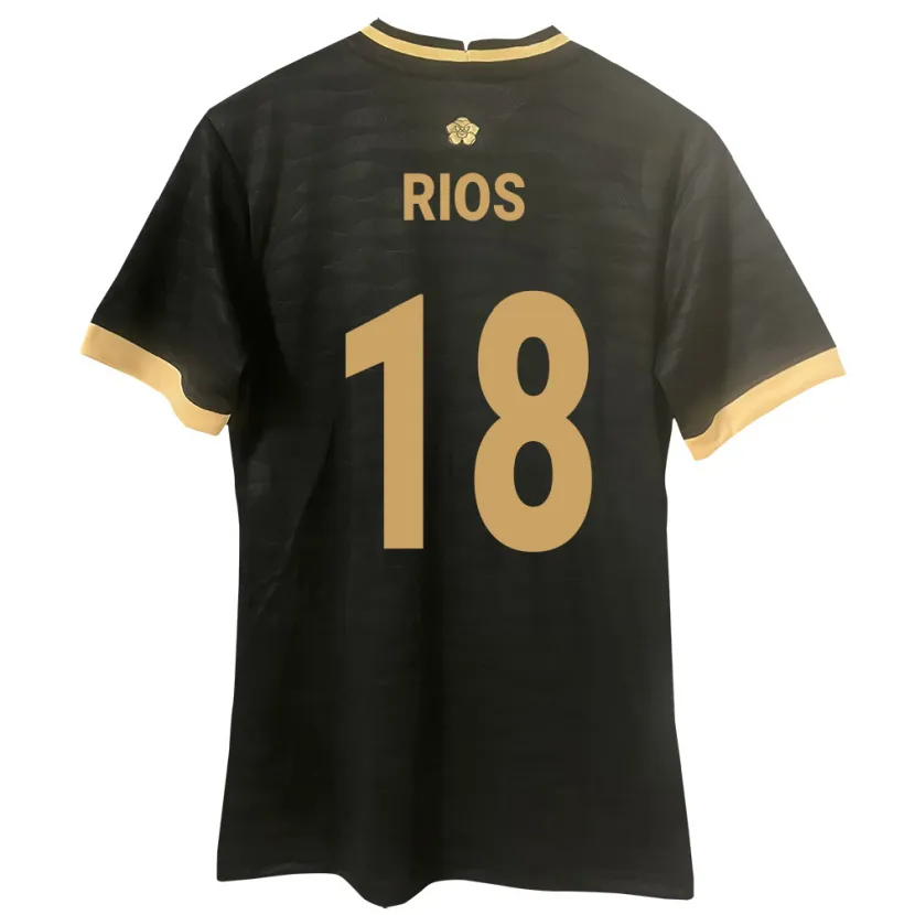 Danxen Damen Panama Héctor Ríos #18 Schwarz Auswärtstrikot Trikot 24-26 T-Shirt