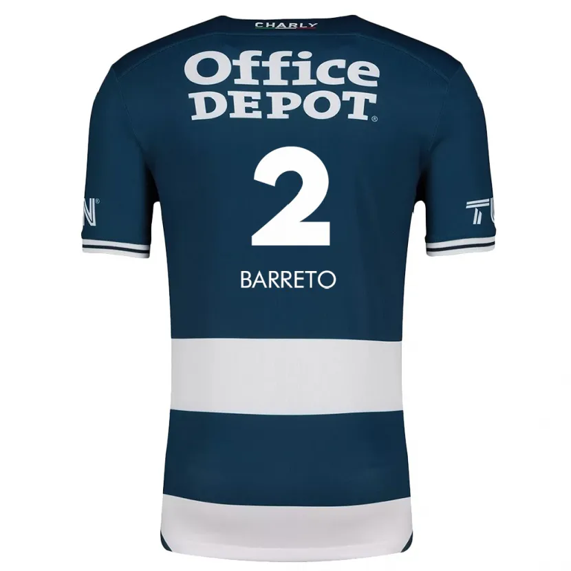 Danxen Kinder Sergio Barreto #2 Blau Weiss Heimtrikot Trikot 2024/25 T-Shirt