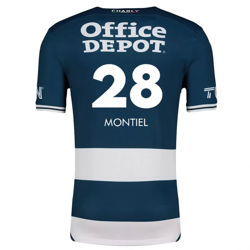 Danxen Kinder Elías Montiel #28 Blau Weiss Heimtrikot Trikot 2024/25 T-Shirt