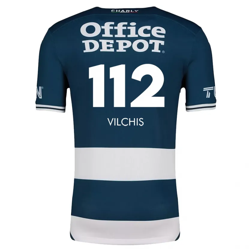 Danxen Kinder Leonardo Vílchis #112 Blau Weiss Heimtrikot Trikot 2024/25 T-Shirt