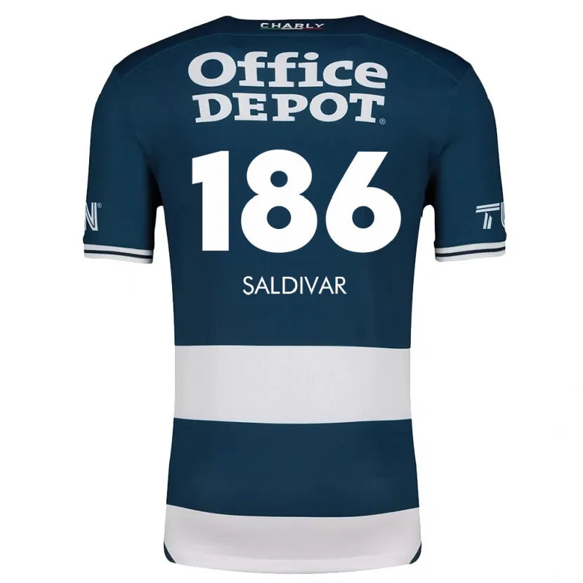 Danxen Kinder José Saldívar #186 Blau Weiss Heimtrikot Trikot 2024/25 T-Shirt