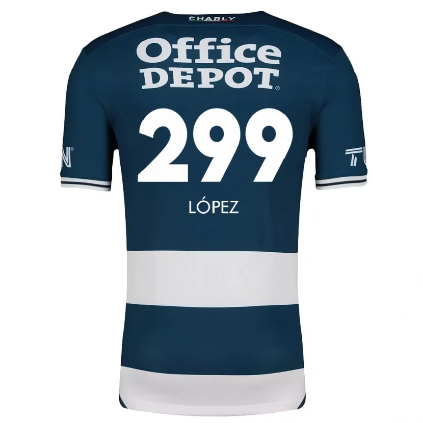 Danxen Kinder Santiago López #299 Blau Weiss Heimtrikot Trikot 2024/25 T-Shirt