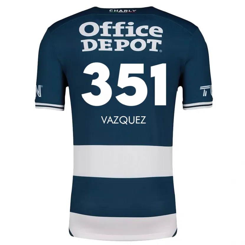 Danxen Kinder Maximo Vázquez #351 Blau Weiss Heimtrikot Trikot 2024/25 T-Shirt