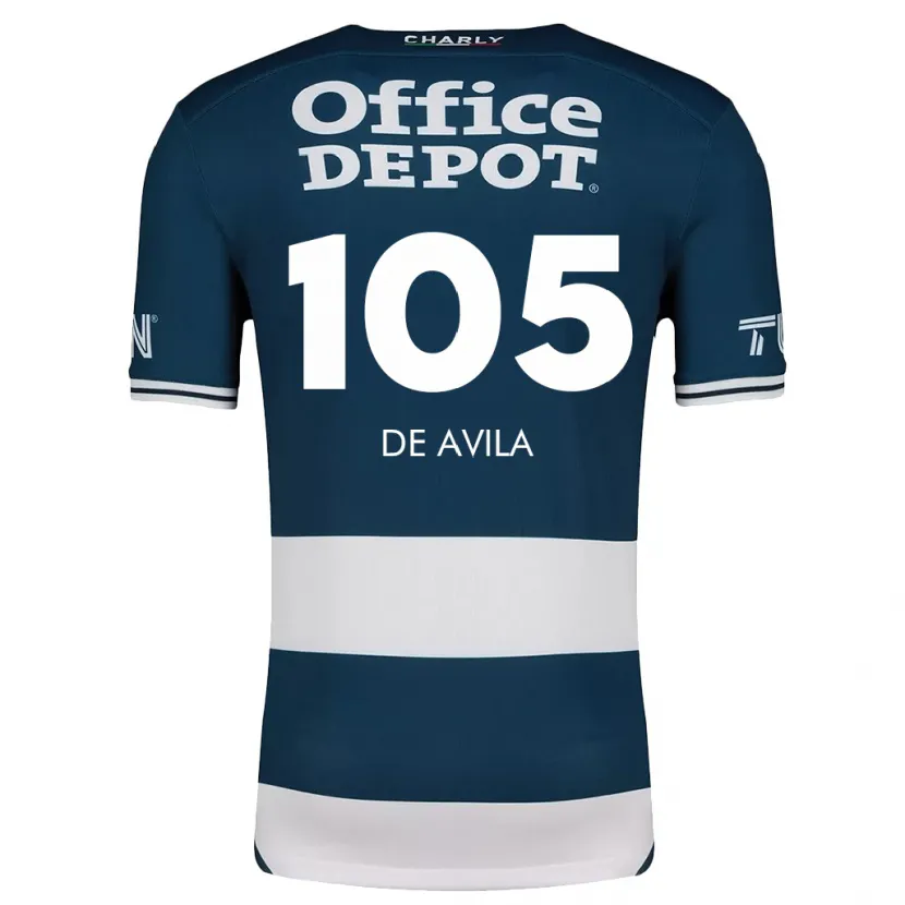 Danxen Kinder José De Ávila #105 Blau Weiss Heimtrikot Trikot 2024/25 T-Shirt