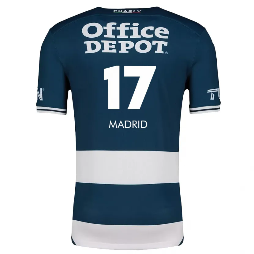 Danxen Kinder Yanín Madrid #17 Blau Weiss Heimtrikot Trikot 2024/25 T-Shirt