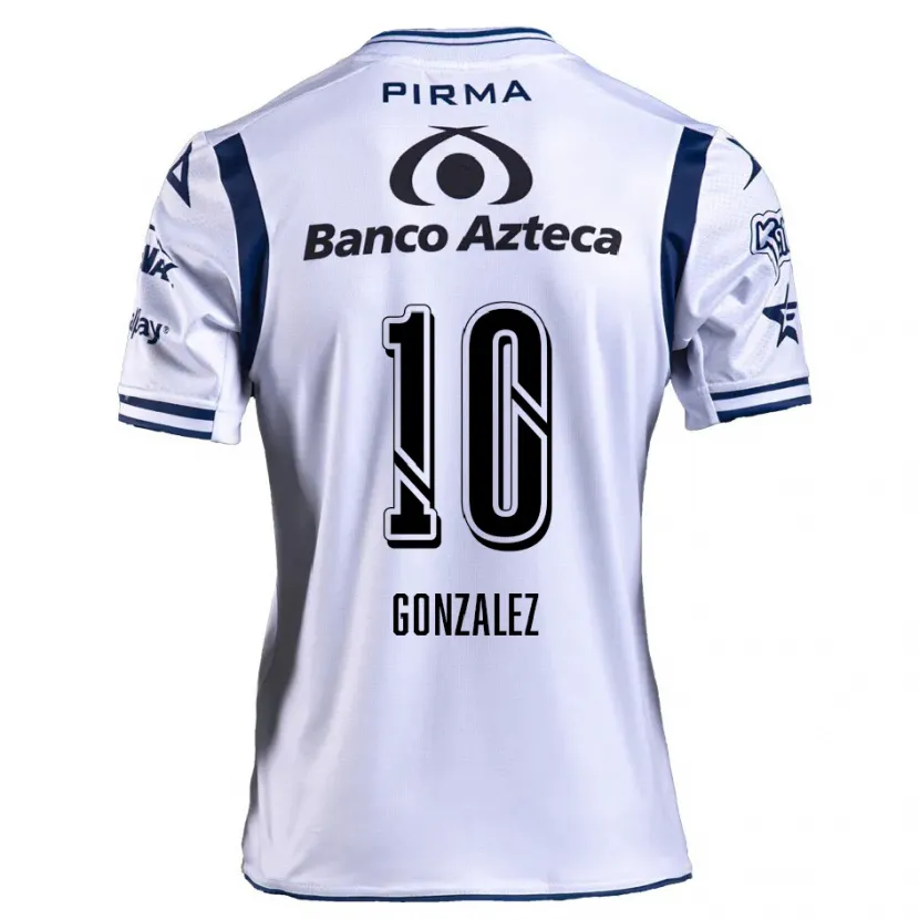 Danxen Kinder Jair González #10 Weiß Marineblau Heimtrikot Trikot 2024/25 T-Shirt