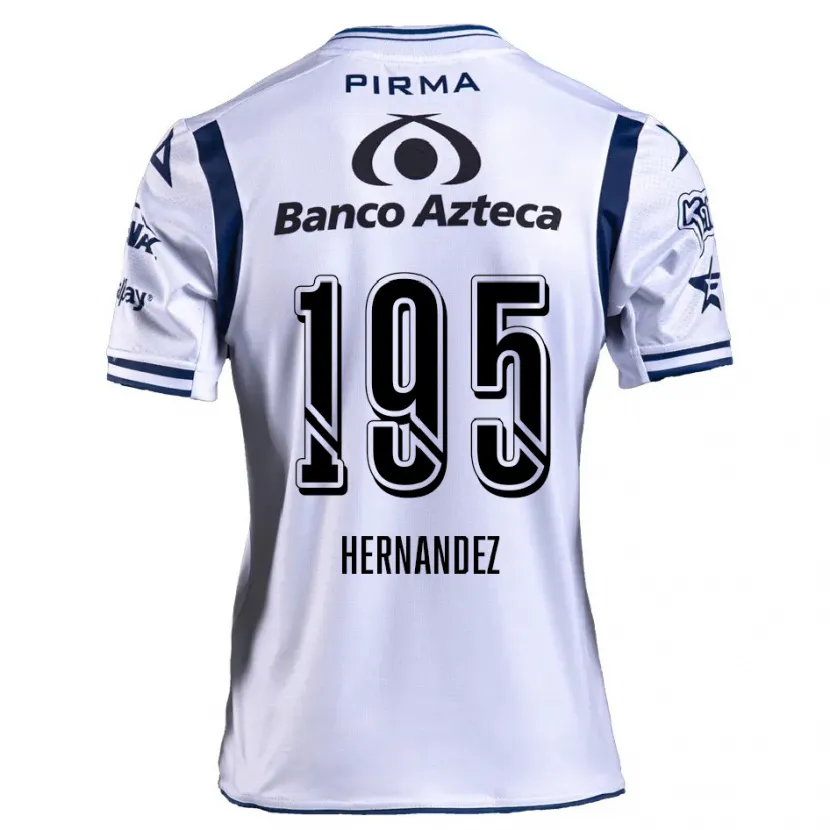 Danxen Kinder Daniel Hernández #195 Weiß Marineblau Heimtrikot Trikot 2024/25 T-Shirt