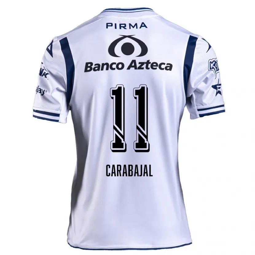 Danxen Kinder Gabriel Carabajal #11 Weiß Marineblau Heimtrikot Trikot 2024/25 T-Shirt