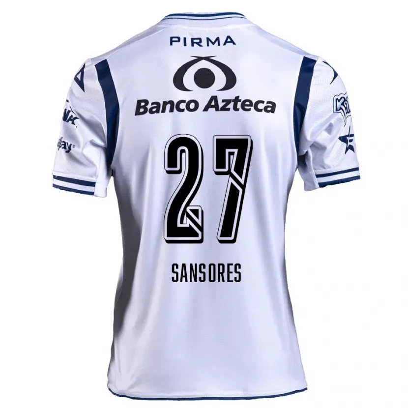 Danxen Kinder Miguel Sansores #27 Weiß Marineblau Heimtrikot Trikot 2024/25 T-Shirt