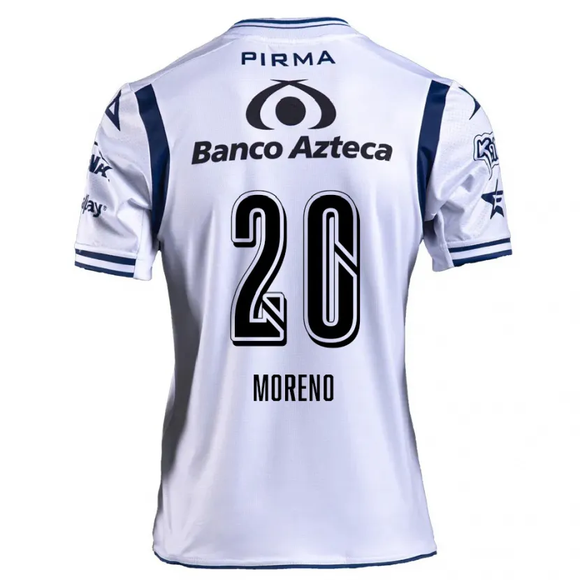 Danxen Kinder Ximena Moreno #20 Weiß Marineblau Heimtrikot Trikot 2024/25 T-Shirt