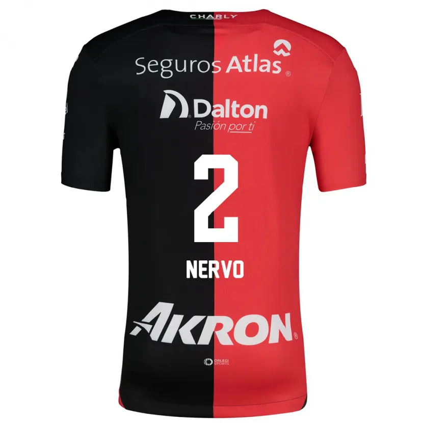 Danxen Kinder Hugo Nervo #2 Rot Schwarz Heimtrikot Trikot 2024/25 T-Shirt