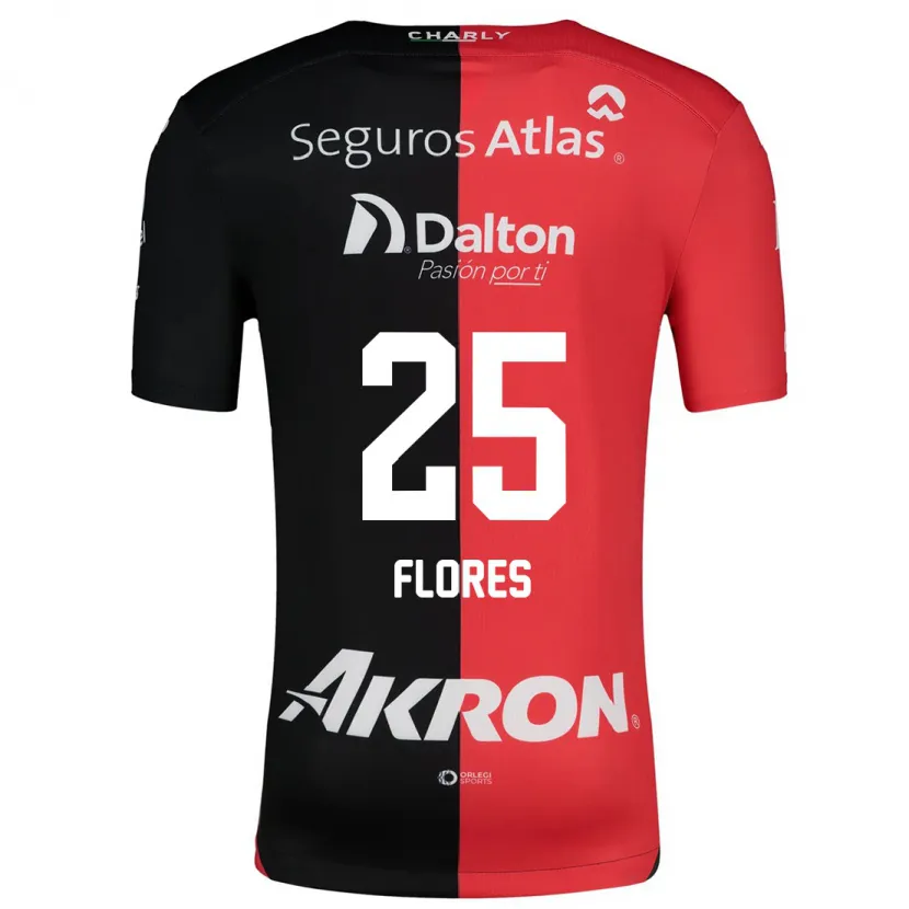 Danxen Kinder Leonardo Flores #25 Rot Schwarz Heimtrikot Trikot 2024/25 T-Shirt