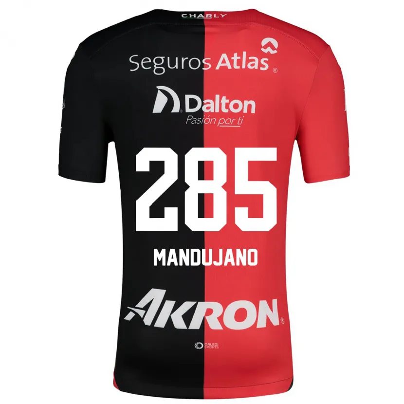 Danxen Kinder Sebastián Mandujano #285 Rot Schwarz Heimtrikot Trikot 2024/25 T-Shirt