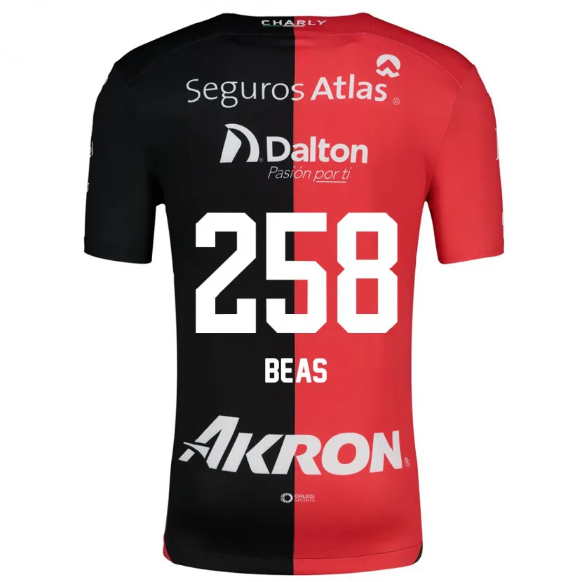 Danxen Kinder Álvaro Beas #258 Rot Schwarz Heimtrikot Trikot 2024/25 T-Shirt