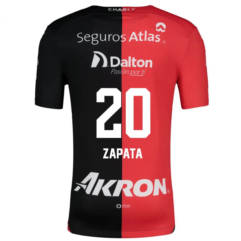 Danxen Kinder Juan Zapata #20 Rot Schwarz Heimtrikot Trikot 2024/25 T-Shirt