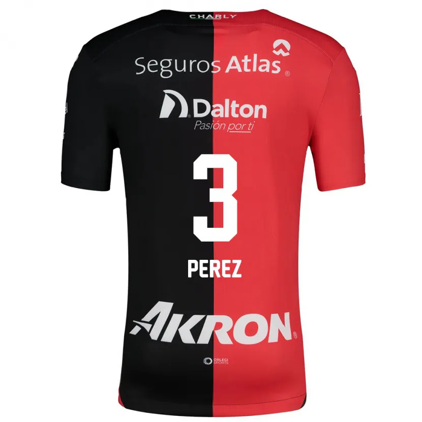Danxen Kinder María Fernanda Pérez #3 Rot Schwarz Heimtrikot Trikot 2024/25 T-Shirt