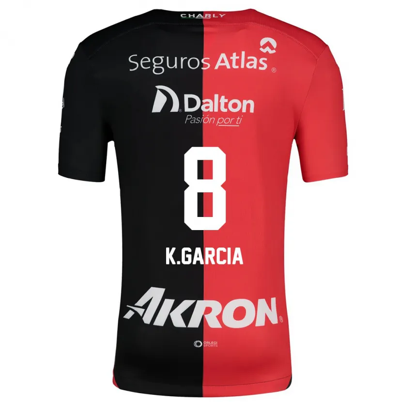 Danxen Kinder Karen García #8 Rot Schwarz Heimtrikot Trikot 2024/25 T-Shirt