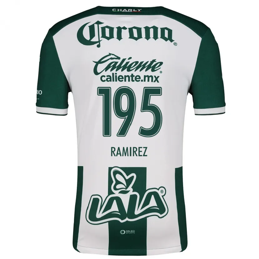 Danxen Kinder Jesús Ramírez #195 Grün Weiß Heimtrikot Trikot 2024/25 T-Shirt