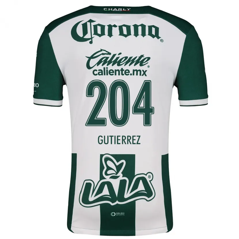 Danxen Kinder Gabriel Gutiérrez #204 Grün Weiß Heimtrikot Trikot 2024/25 T-Shirt