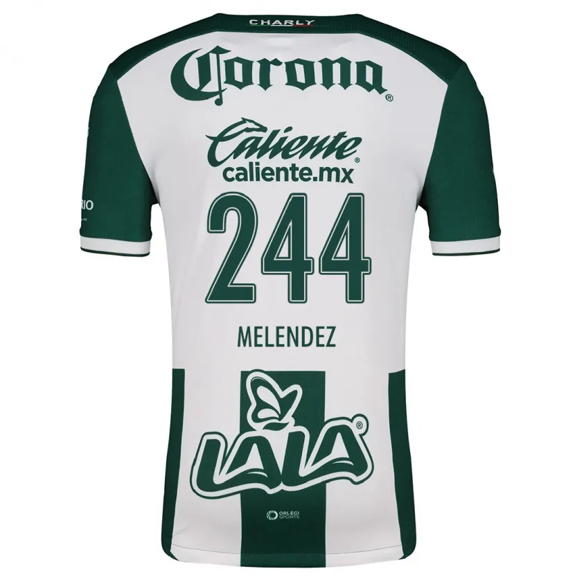 Danxen Kinder Carlos Meléndez #244 Grün Weiß Heimtrikot Trikot 2024/25 T-Shirt
