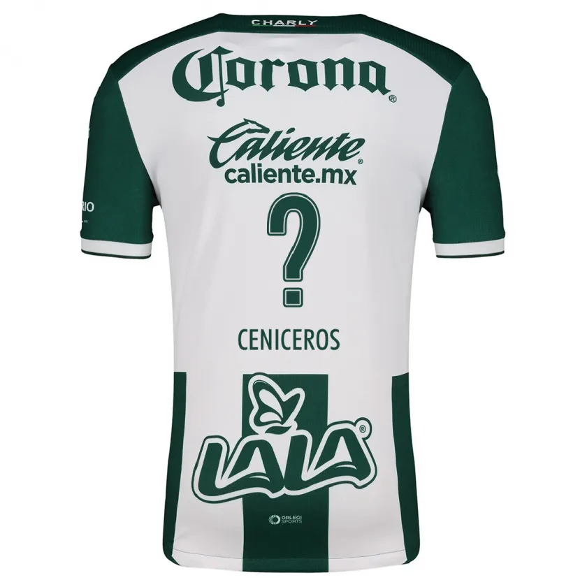 Danxen Kinder Carlos Ceniceros #0 Grün Weiß Heimtrikot Trikot 2024/25 T-Shirt