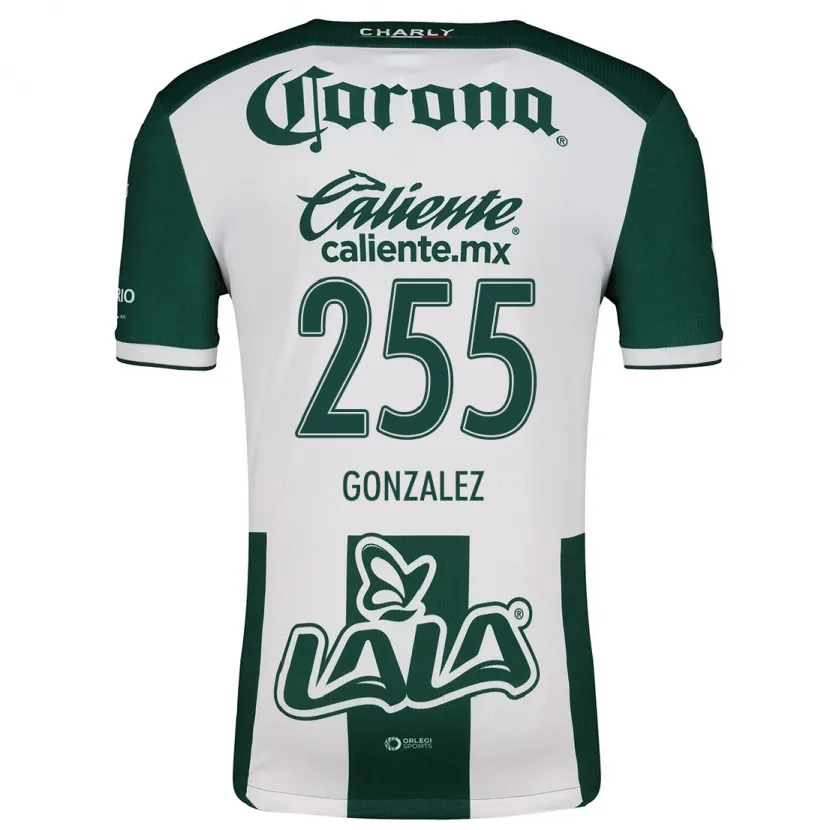 Danxen Kinder Valente González #255 Grün Weiß Heimtrikot Trikot 2024/25 T-Shirt
