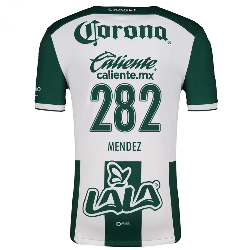 Danxen Kinder José Méndez #282 Grün Weiß Heimtrikot Trikot 2024/25 T-Shirt