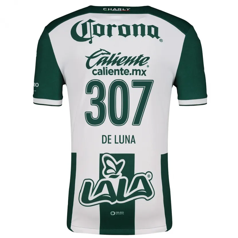 Danxen Kinder Eduardo De Luna #307 Grün Weiß Heimtrikot Trikot 2024/25 T-Shirt