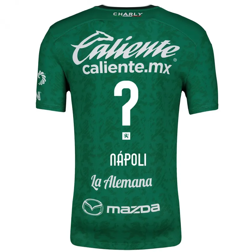 Danxen Kinder Gonzalo Nápoli #0 Grün Weiß Heimtrikot Trikot 2024/25 T-Shirt