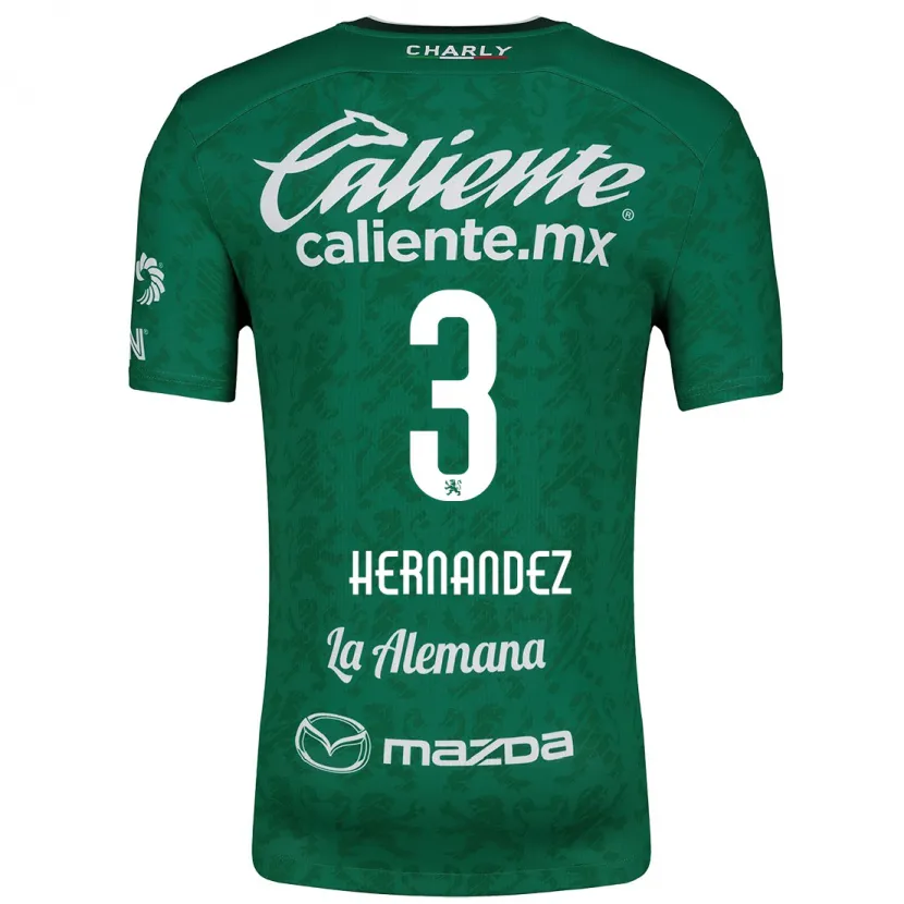 Danxen Kinder Pedro Hernández #3 Grün Weiß Heimtrikot Trikot 2024/25 T-Shirt