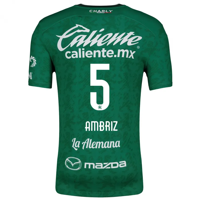 Danxen Kinder Fidel Ambríz #5 Grün Weiß Heimtrikot Trikot 2024/25 T-Shirt