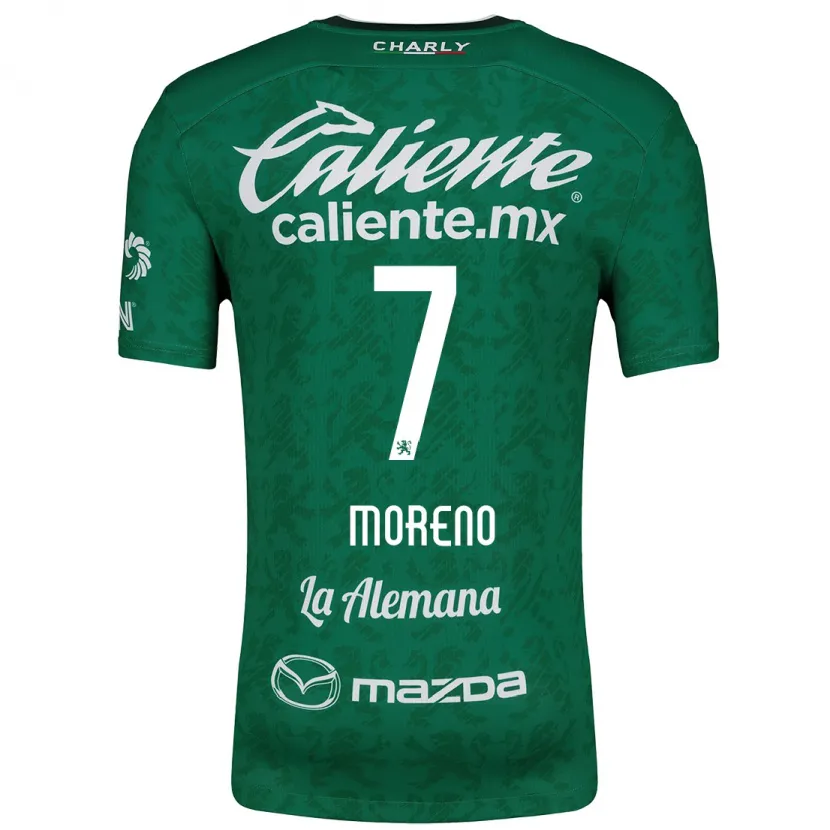 Danxen Kinder Iván Moreno #7 Grün Weiß Heimtrikot Trikot 2024/25 T-Shirt