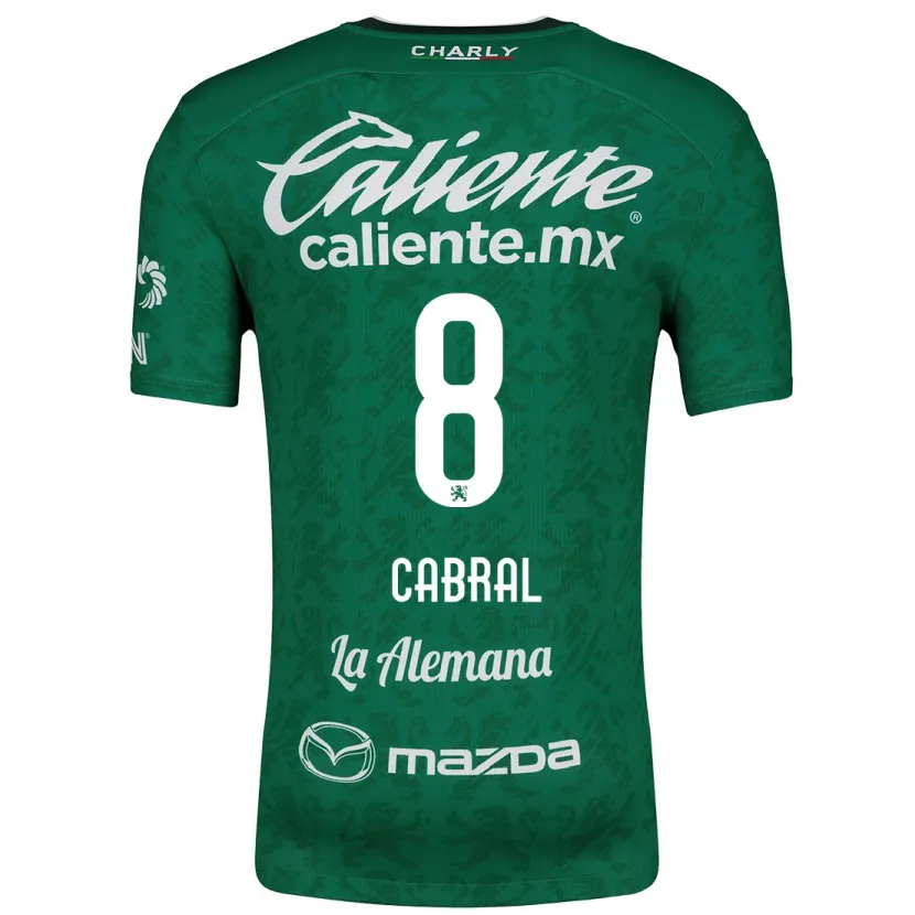 Danxen Kinder Luciano Cabral #8 Grün Weiß Heimtrikot Trikot 2024/25 T-Shirt