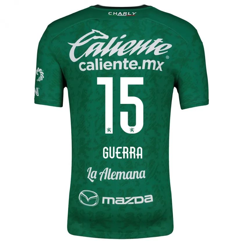 Danxen Kinder Edgar Guerra #15 Grün Weiß Heimtrikot Trikot 2024/25 T-Shirt