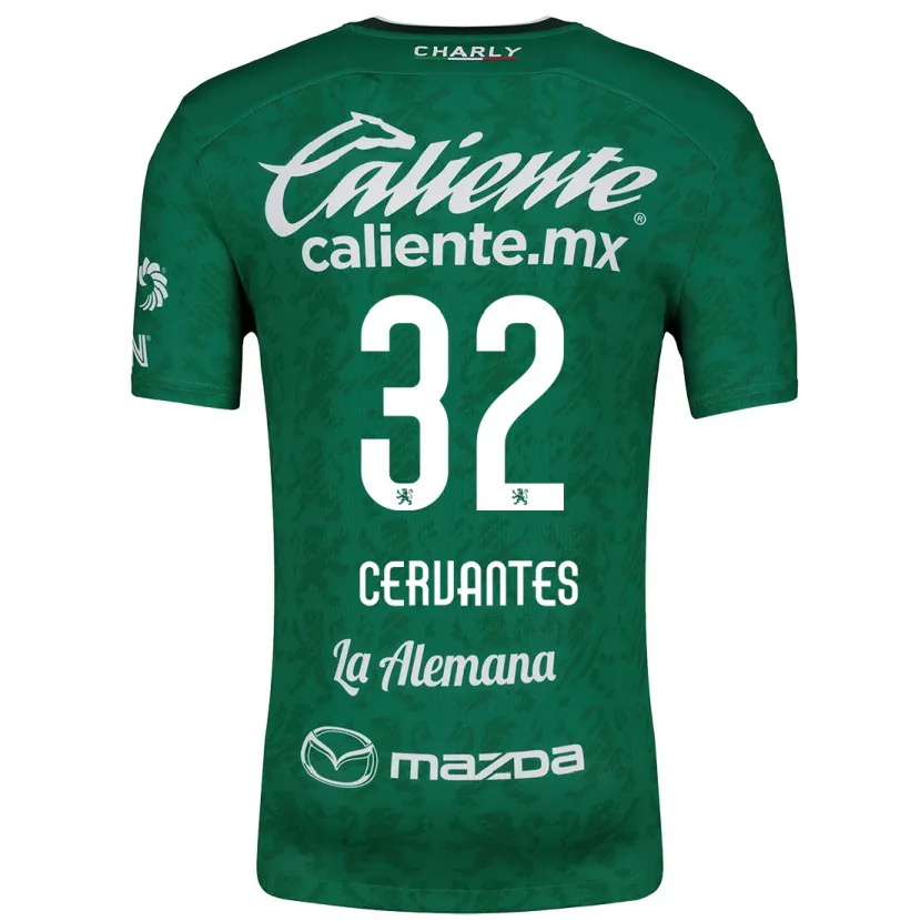 Danxen Kinder Luis Cervantes #32 Grün Weiß Heimtrikot Trikot 2024/25 T-Shirt
