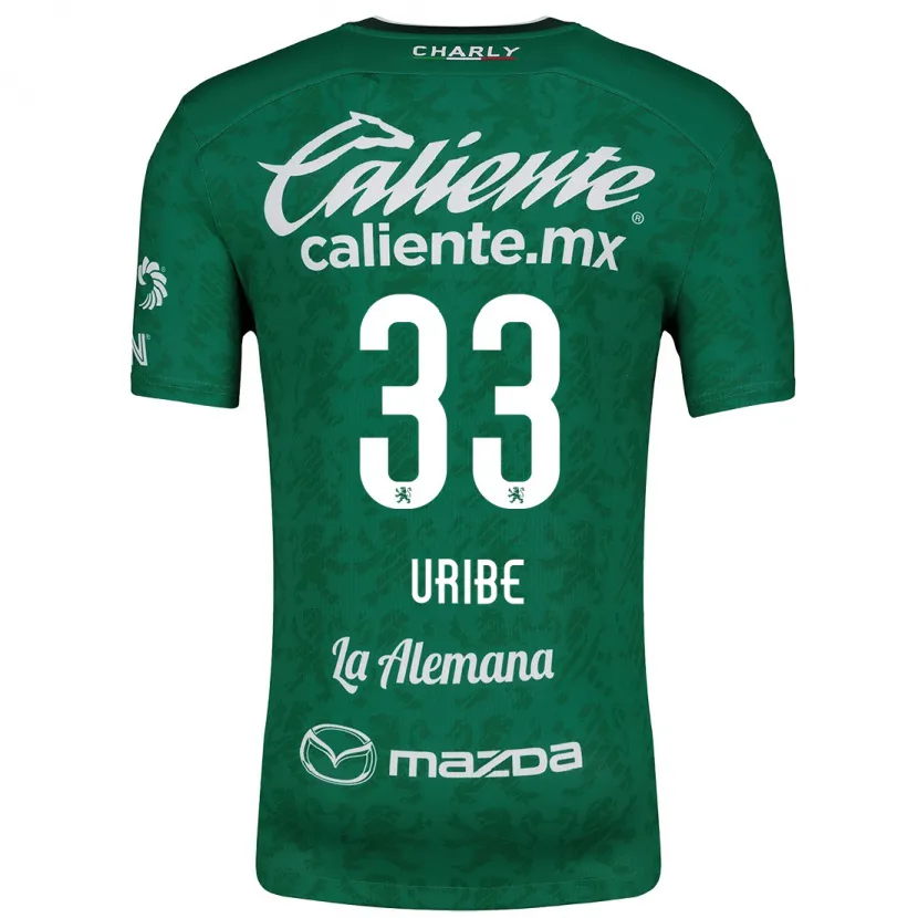 Danxen Kinder Héctor Uribe #33 Grün Weiß Heimtrikot Trikot 2024/25 T-Shirt