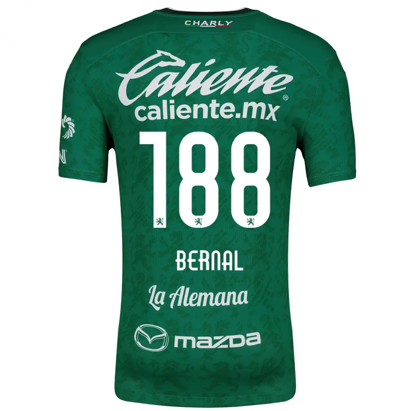 Danxen Kinder Juan Bernal #188 Grün Weiß Heimtrikot Trikot 2024/25 T-Shirt