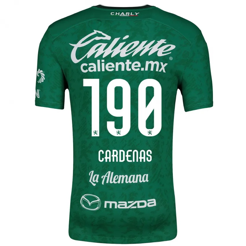 Danxen Kinder Emilio Cárdenas #190 Grün Weiß Heimtrikot Trikot 2024/25 T-Shirt