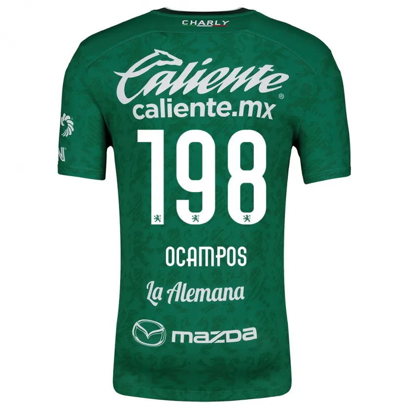 Danxen Kinder Omar Ocampos #198 Grün Weiß Heimtrikot Trikot 2024/25 T-Shirt