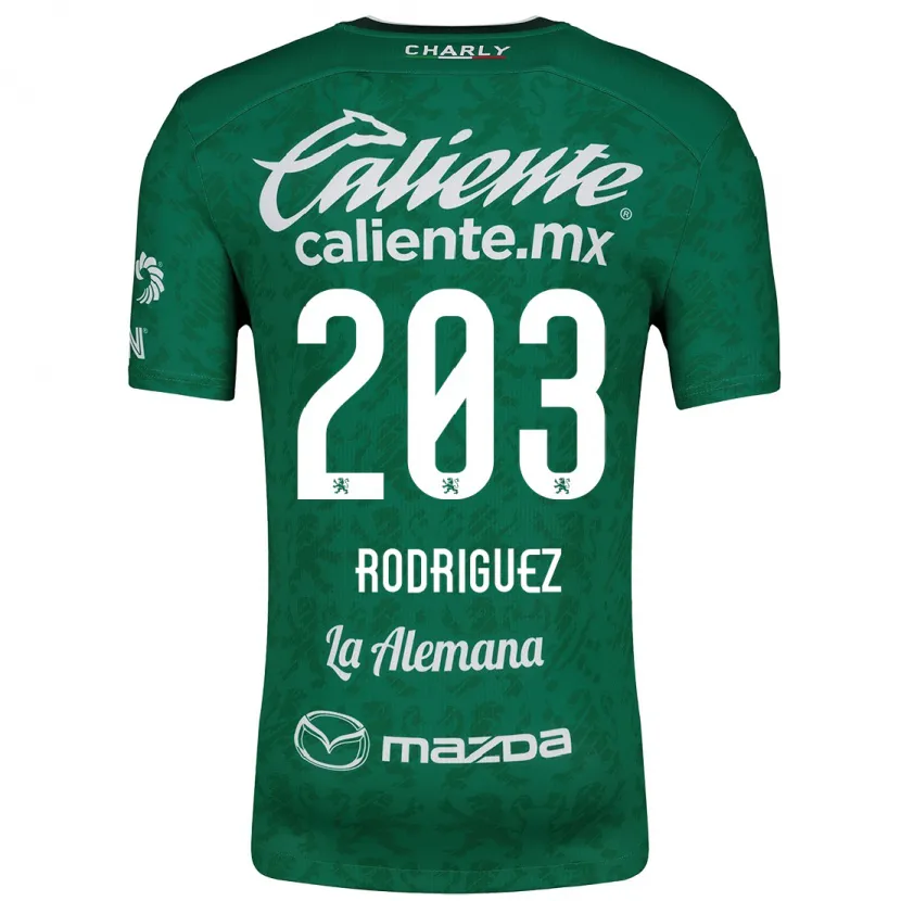 Danxen Kinder César Rodríguez #203 Grün Weiß Heimtrikot Trikot 2024/25 T-Shirt