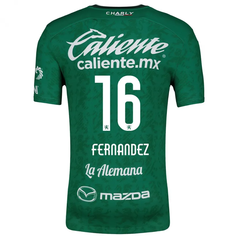 Danxen Kinder Omar Fernández #16 Grün Weiß Heimtrikot Trikot 2024/25 T-Shirt