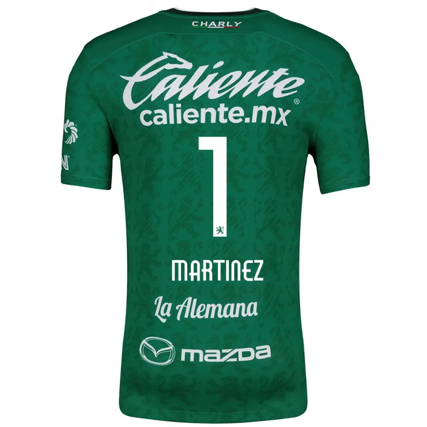 Danxen Kinder Angeles Martínez #1 Grün Weiß Heimtrikot Trikot 2024/25 T-Shirt