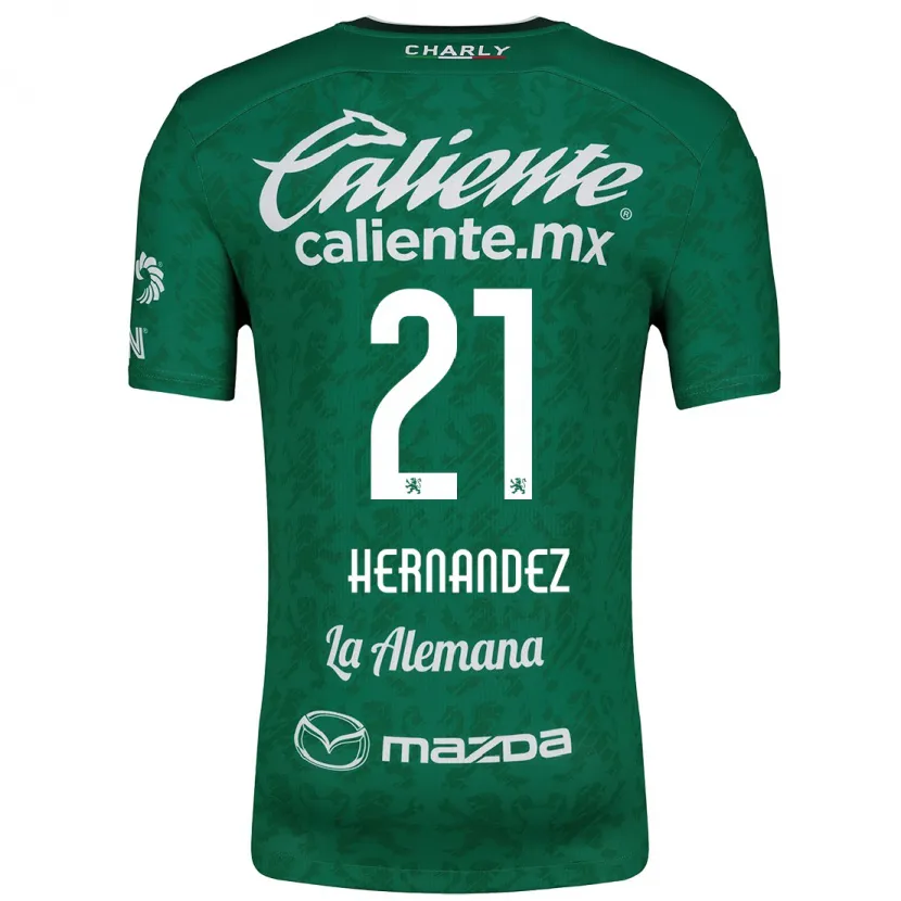 Danxen Kinder Alexa Hernández #21 Grün Weiß Heimtrikot Trikot 2024/25 T-Shirt