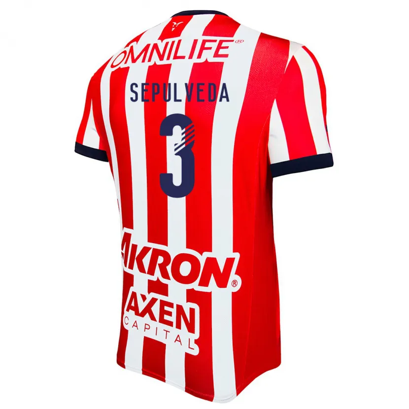 Danxen Kinder Gilberto Sepúlveda #3 Rot Weiß Blau Heimtrikot Trikot 2024/25 T-Shirt
