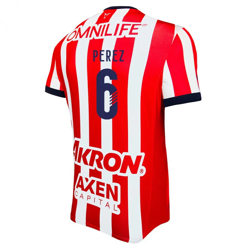 Danxen Kinder Pável Pérez #6 Rot Weiß Blau Heimtrikot Trikot 2024/25 T-Shirt