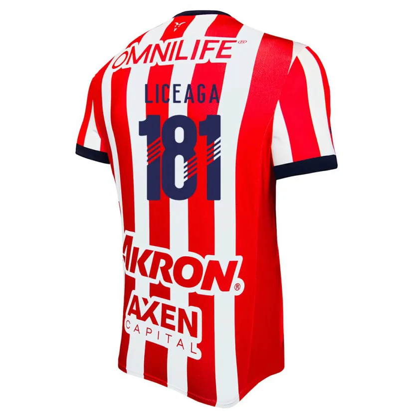 Danxen Kinder Sebastián Liceaga #181 Rot Weiß Blau Heimtrikot Trikot 2024/25 T-Shirt