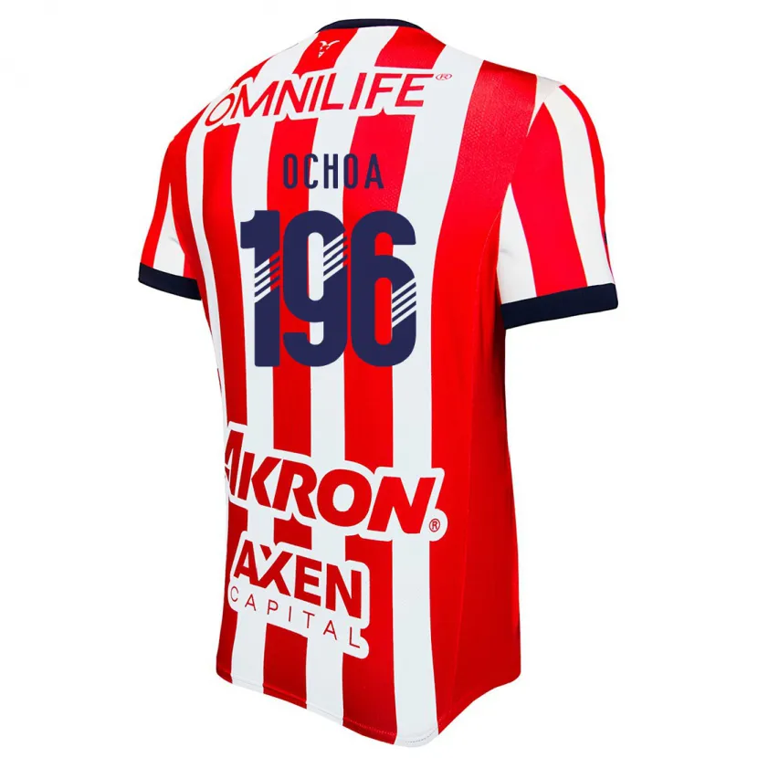 Danxen Kinder Eduardo Ochoa #196 Rot Weiß Blau Heimtrikot Trikot 2024/25 T-Shirt