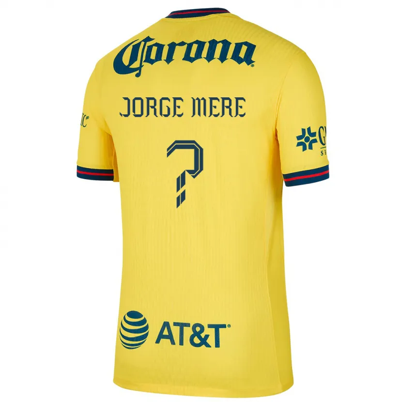 Danxen Kinder Jorge Meré #0 Gelb Blau Heimtrikot Trikot 2024/25 T-Shirt