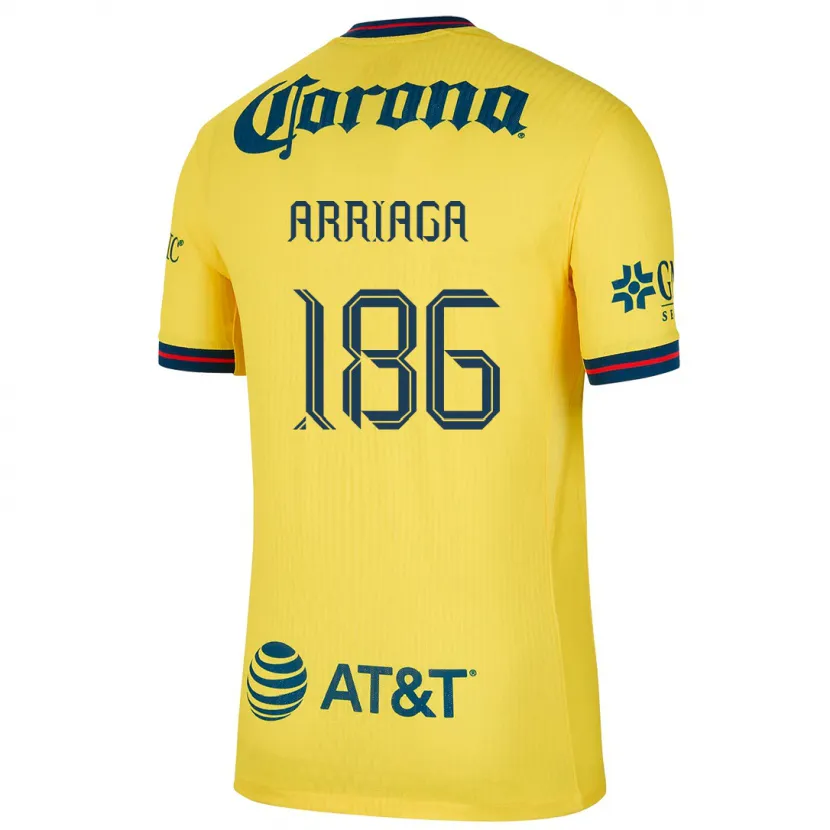 Danxen Kinder Diego Arriaga #186 Gelb Blau Heimtrikot Trikot 2024/25 T-Shirt